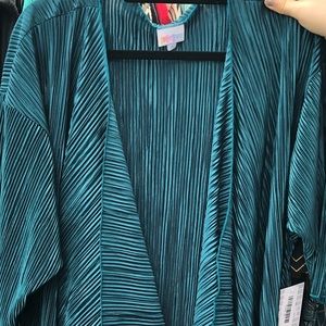 Teal Lularoe Pleated Shirley